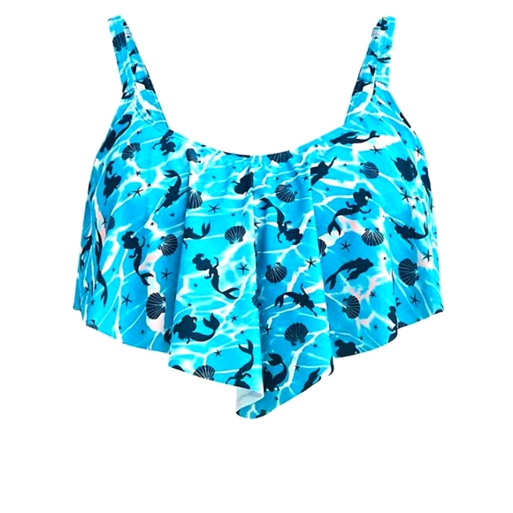 ❤️NWT VINTAGE TORRID SWIM TOP DISNEY PRINCESS ARIEL LITTLE MERMAID PLUS SIZE 2X - Picture 9 of 13